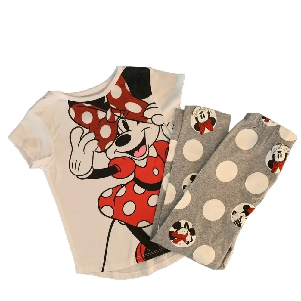 NWT Disney Junior Minnie Mouse Outfit Set Girls 4/5 Polka Dot